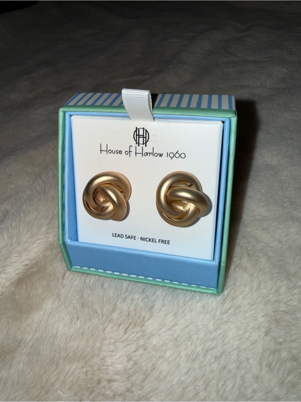 House of Harlow 1960 Matte Gold Knot Earrings